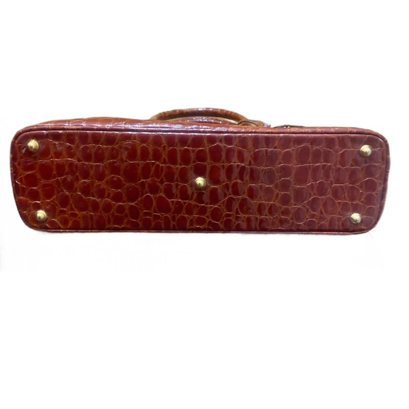 Holt Renfrew- Crocodile-Embossed Tan Satchel-NWOT - Picture 3 of 5